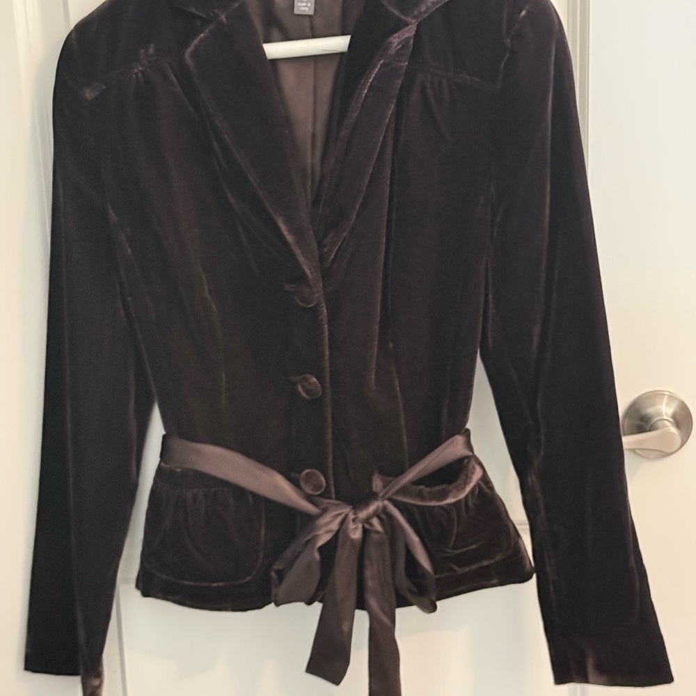 Apt. 9 Velvet Blazer in Deep Brown